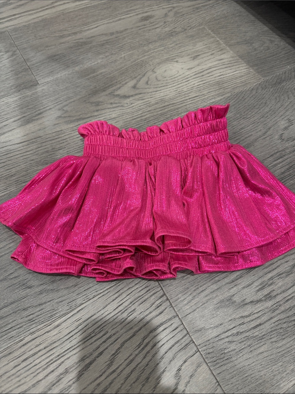 Tweenstyle Shimmery Hot Pink Ruffle Skort